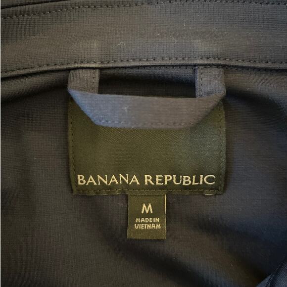 Banana Republic Womens Lightweight Shacket Size M Navy Utility Gorpcore Minimal - Picture 3 of 6